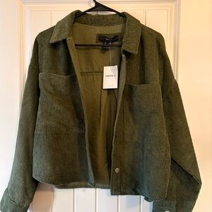 Forever 21 Olive Green Corduroy Jacket